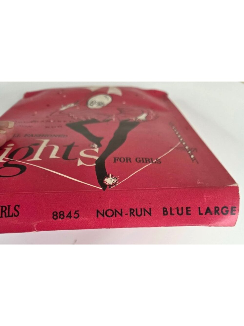 Vtg Girls Full Fashioned Non-Run Tights Blue Size Large Retro Packaging - Picture 4 of 13